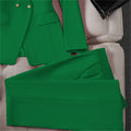 Retro Fashionable Women's Suiting Jacket And Pants Set Casual Design Spring Autumn Korean Style Slim Fit Commute Ready